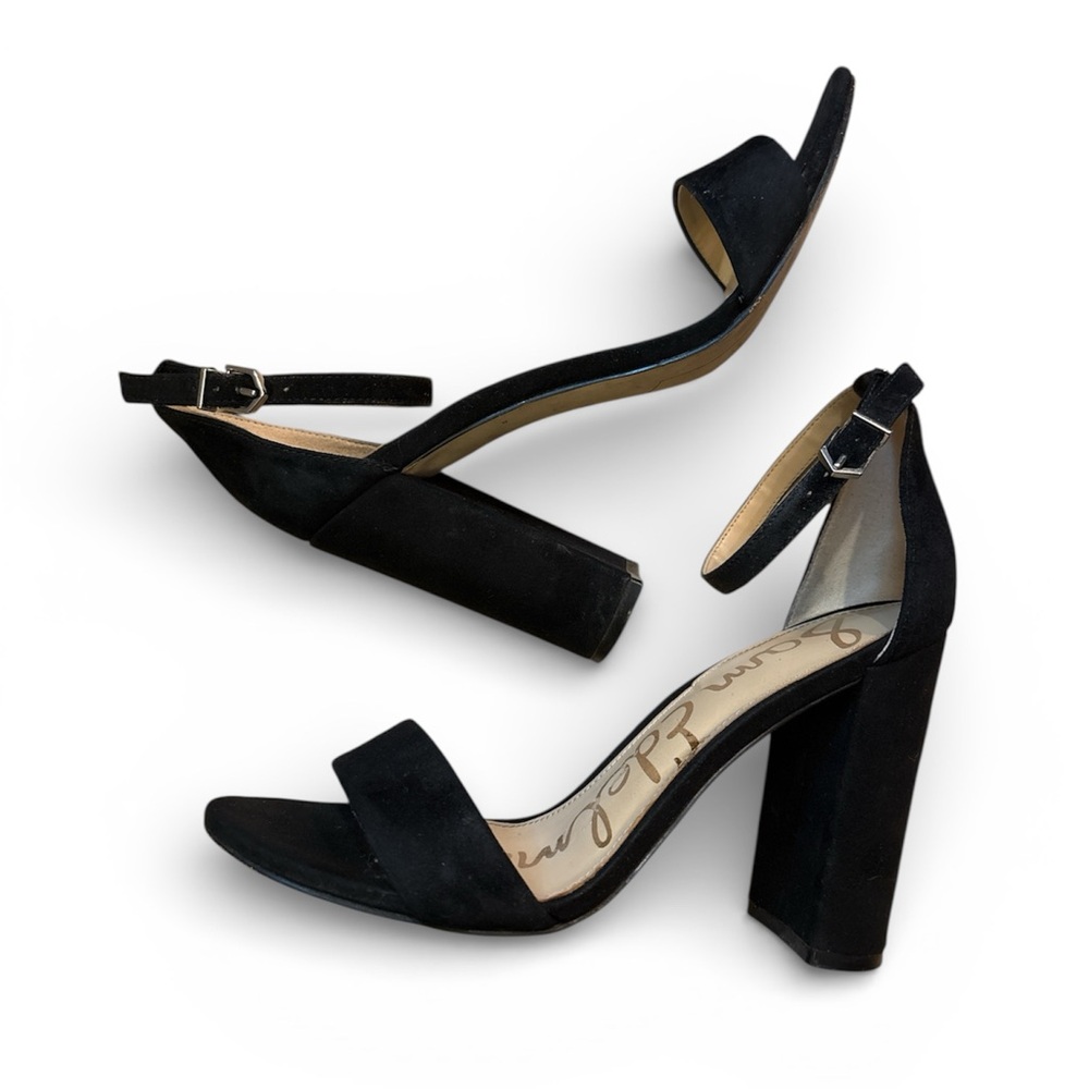 ✨ Sam Edelman Black Suede Ankle-Strap Heels ✨ - Picture 5 of 12